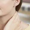 Boucles D'oreilles Puces Eddie Or Blanc Oxyde De Zirconium