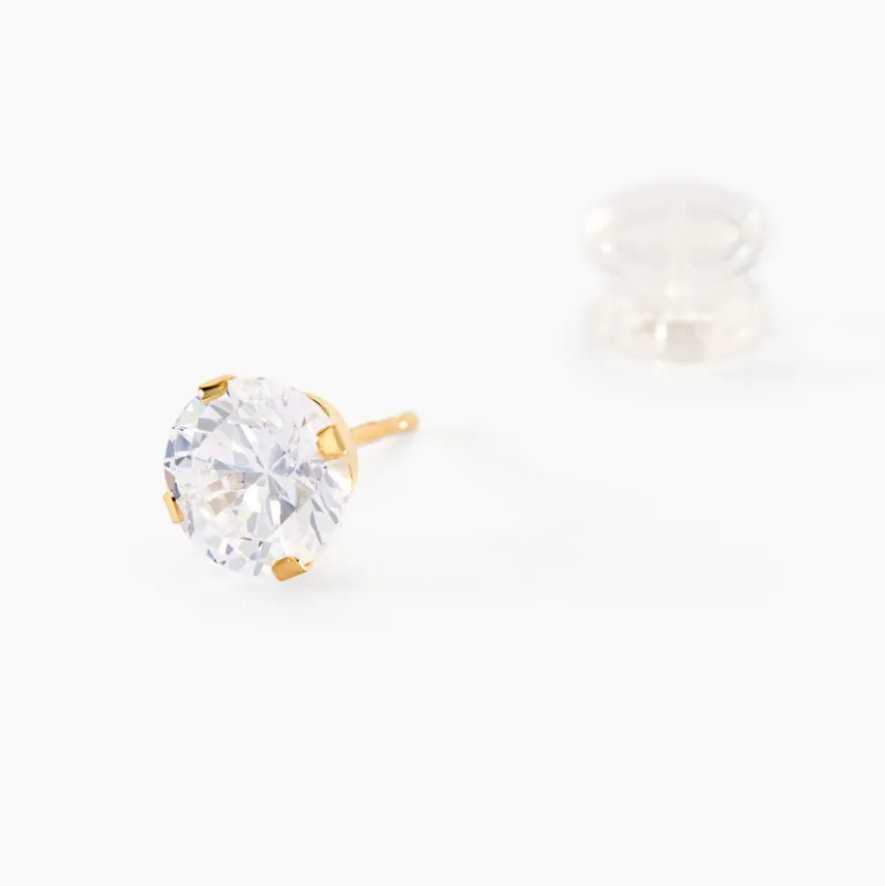 Boucles D'oreilles Puces Eddie Or Jaune Oxyde De Zirconium