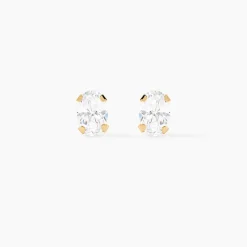 Boucles D'oreilles Puces Eddie Or Jaune Oxyde