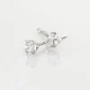 Boucles D'oreilles Puces Eddie Or Blanc Oxyde De Zirconium