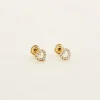 Boucles D'oreilles Puces Eily Or Jaune Oxyde De Zirconium