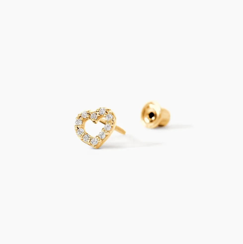 Boucles D'oreilles Puces Eily Or Jaune Oxyde De Zirconium