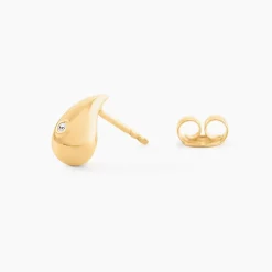 Boucles D'Oreilles Puces Eleone Or Jaune Diamant