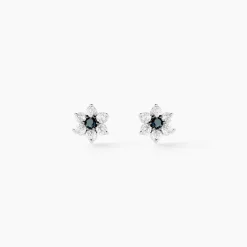 Boucles D'oreilles Puces Elfleda Or Jaune Oxyde De Zirconium