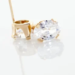 Boucles D'oreilles Puces Elorri Or Jaune Oxyde