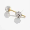 Boucles D'oreilles Puces Erlea Or Jaune Boules Cristal