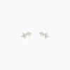 Boucles D'oreilles Puces Eugenio Or Jaune Diamant Synthétique