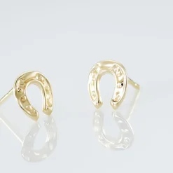 Boucles D'oreilles Puces Evanne Cheval Or Jaune