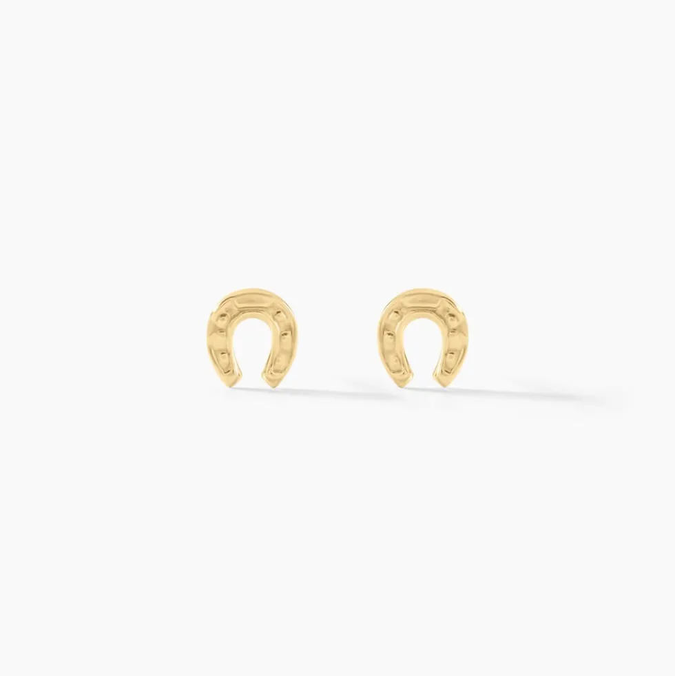 Boucles D'oreilles Puces Evanne Cheval Or Jaune