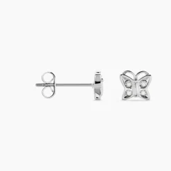 Boucles D'oreilles Puces Farasha Argent Blanc Oxyde De Zirconium