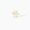 Boucles D'Oreilles Puces Farid Or Jaune Oxyde De Zirconium