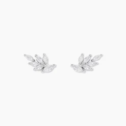 Boucles D'Oreilles Puces Feeria Argent Blanc Oxyde De Zirconium