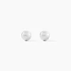 Boucles D'oreilles Puces Fidelia Boule Or Blanc