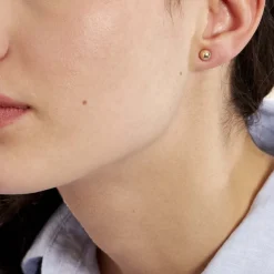 Boucles D'oreilles Puces Fidelia Boule Or Jaune