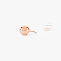 Boucles D'oreilles Puces Fidelia Boule Or Rose