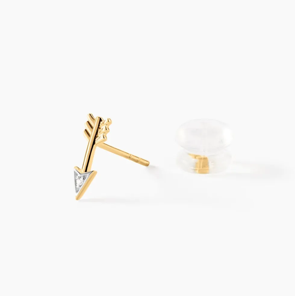 Boucles D'Oreilles Puces Fiorenzo Or Jaune Diamant