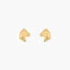 Boucles D'oreilles Puces Freyia Cheval Or Jaune