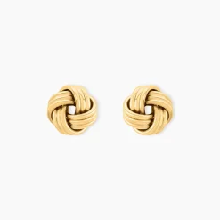 Boucles D'Oreilles Puces Ganesh Or Jaune