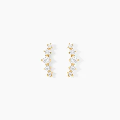 Boucles D'Oreilles Puces Illumia Or Jaune Oxyde De Zirconium