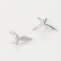 Boucles D'oreilles Puces Irysa Argent Blanc Oxyde De Zirconium