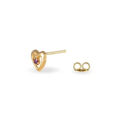 Boucles D'oreilles Puces Izild Or Jaune Rubis