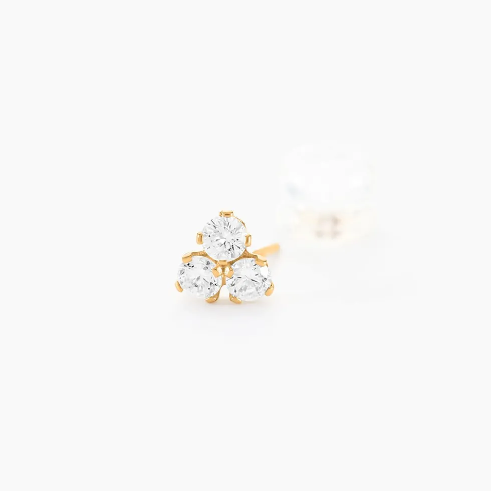 Boucles D'oreilles Puces Jana Or Jaune Oxydes De Zirconium