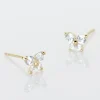 Boucles D'oreilles Puces Jemila Or Jaune Oxyde De Zirconium