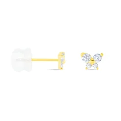 Boucles D'oreilles Puces Jemila Or Jaune Oxyde De Zirconium