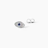 Boucles D'oreilles Puces Josue Argent Blanc Oxyde De Zirconium