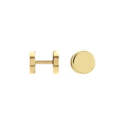 Boucles D'oreilles Puces Jourdan Eas Acier Doré
