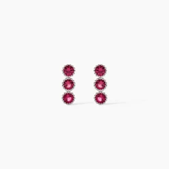 Boucles D'oreilles Puces Kasey Argent Blanc Oxyde De Zirconium