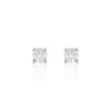 Boucles D'oreilles Puces Kate Or Blanc Diamant