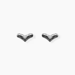 Boucles D'Oreilles Puces Kirabo Or Blanc Diamant