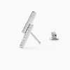 Boucles D'oreilles Puces Kolyane Argent Blanc Oxyde De Zirconium