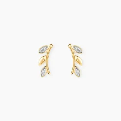 Boucles D'oreilles Puces Laverna Or Jaune Diamant