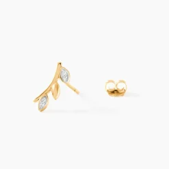 Boucles D'oreilles Puces Laverna Or Jaune Diamant