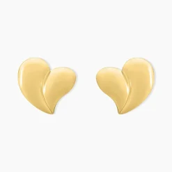 Boucles D'oreilles Puces Madlie Acier Jaune