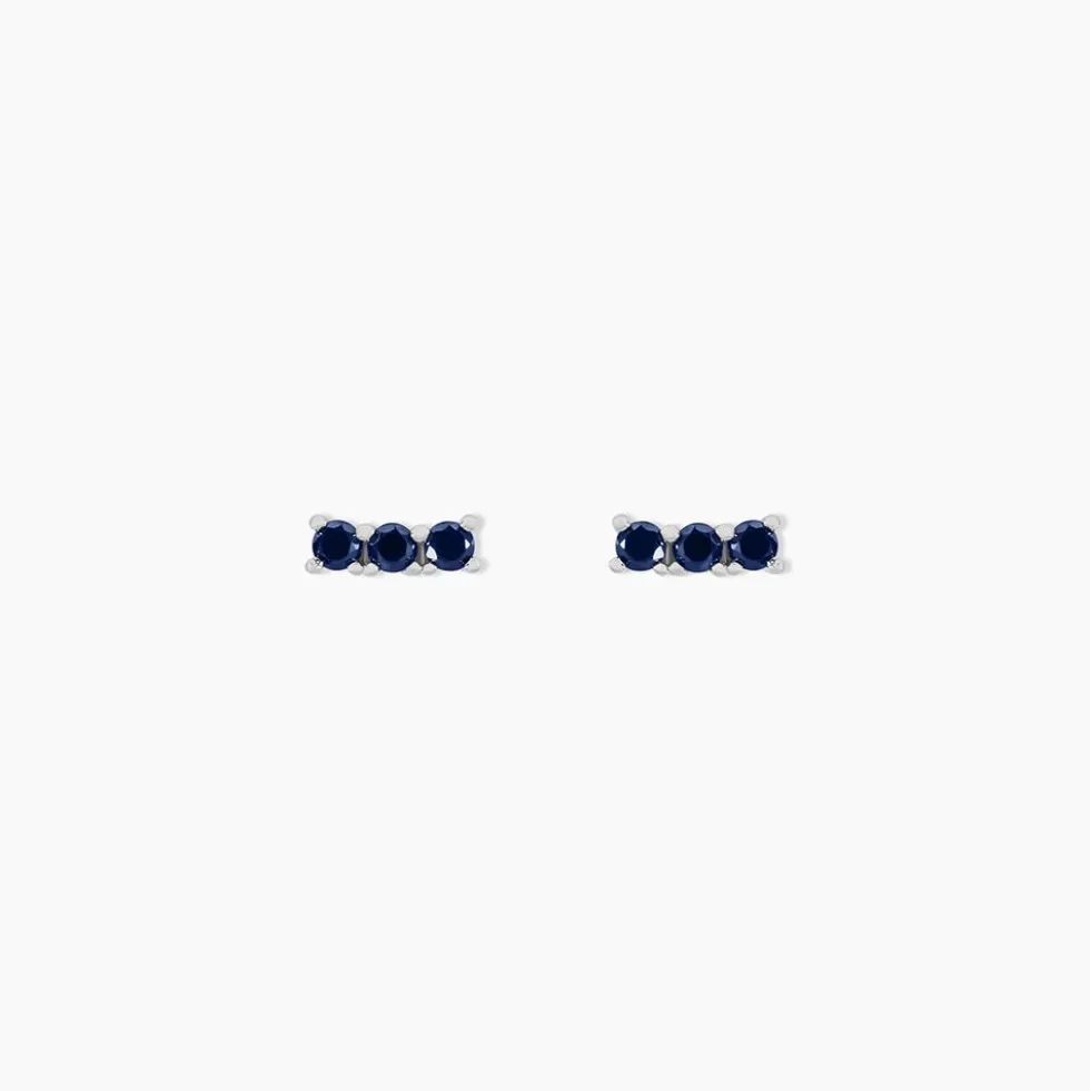 Boucles D'oreilles Puces Mai-ly Argent Blanc Oxyde De Zirconium