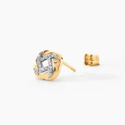 Boucles D'oreilles Puces Maryanna Or Jaune Diamant
