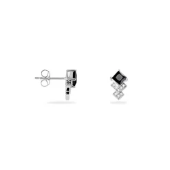 Boucles D'oreilles Puces Maymana Argent Blanc Oxyde De Zirconium
