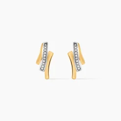 Boucles D'oreilles Puces Melia Or Jaune Diamant
