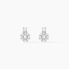 Boucles D'oreilles Puces Melyna Argent Blanc Oxyde De Zirconium