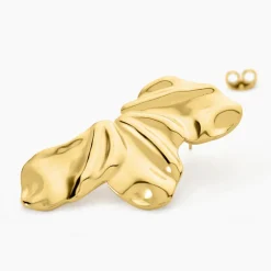 Boucles D'oreilles Puces Myria Acier Jaune