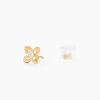 Boucles D'oreilles Puces Netuno Or Jaune Oxyde De Zirconium