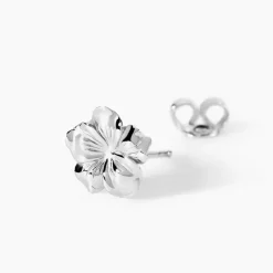 Boucles D'Oreilles Puces Olyss Argent Blanc