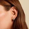 Boucles D'Oreilles Puces Orane Argent Blanc