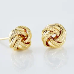 Boucles D'oreilles Puces Or Jaune Campanula