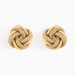 Boucles D'oreilles Puces Or Jaune Guermana
