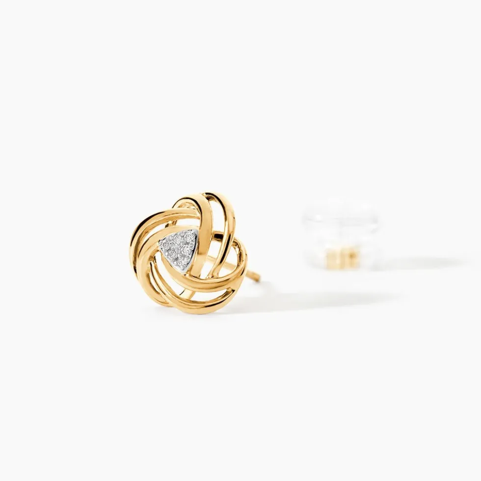 Boucles D'oreilles Puces Or Jaune Abidemi Diamants