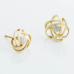 Boucles D'oreilles Puces Or Jaune Abidemi Diamants